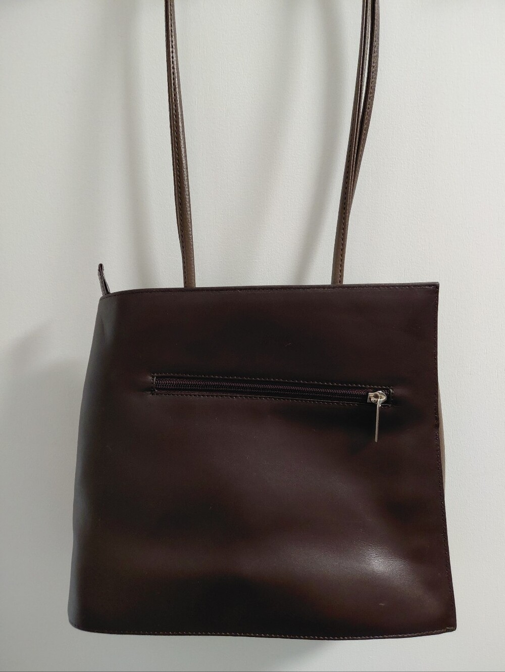 Cleo & Patek Paris Tan Brown Leather Double-Compartment Shoulder Bag - Picture 3 of 11